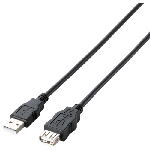 他サイト： エレコム U2C-JE50BK エコUSB2.0延長ケーブル(AM - AFタイプ)5m ブラック[U2CJE50BK] 返品種の商品画像