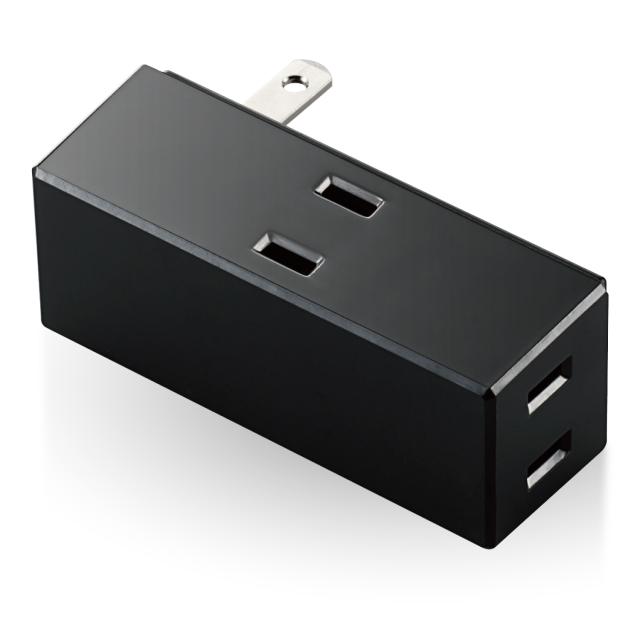 他サイト： エレコム T-TR04-2300BK トリプルタップ 2ピン 3個口 サイドタイプ(ブラック)[TTR042300BK] 返品種の商品画像