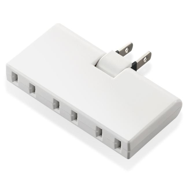 他サイト： エレコム T-TR05-2300WH トリプルタップ 2ピン 3個口 アンダータイプ(ホワイト)[TTR052300WH] 返品の商品画像