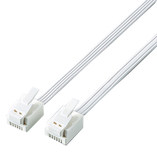 他サイト： エレコム MJ-T5WH ツメ折れ防止モジュラーケーブル(ホワイト・5m)MJ-Tシリーズ[MJT5WH] 返品種別Aの商品画像