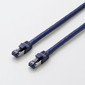 他サイト： エレコム カテゴリー8対応 ツメ折れ防止LANケーブル スタンダードケーブルタイプ 1.0m(ブルーメタリック) LD-OCTTの商品画像