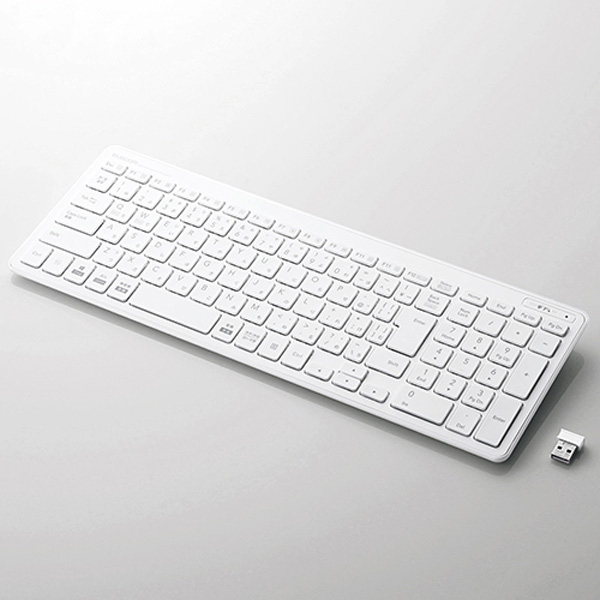 他サイト： エレコム TK-FDP099TWH 2.4GHzワイヤレス 薄型コンパクトキーボード(ホワイト)[TKFDP099TWH] 返品の商品画像