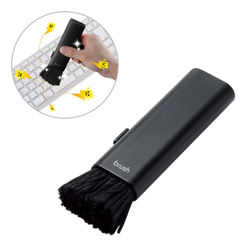 他サイト： エレコム KBR-014AS 除電クリーニングブラシ(コンパクト収納タイプ)[KBR014AS] 返品種別Aの商品画像