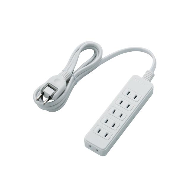 他サイト： エレコム T-S02-2620WH 2ピン式スイングプラグ電源タップ 6個口 2.0m(ホワイト)[TS022620WH] 返品の商品画像