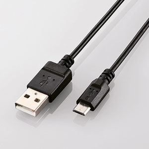 他サイト： エレコム U2C-JAMB06BK エコUSB2.0ケーブル 0.6m 0.5A(A - microB・ブラック)[U2CJAMの商品画像