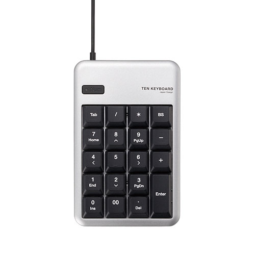 他サイト： エレコム TK-TCM011SV USBテンキーボード(シルバー)[TKTCM011SV] 返品種別Aの商品画像