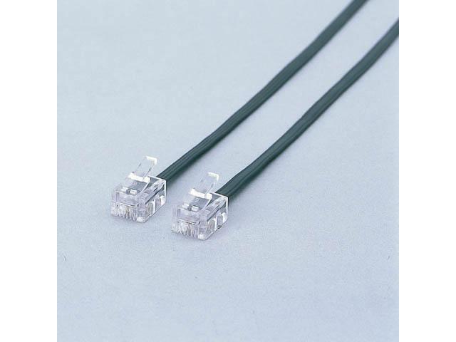 他サイト： エレコム MJ-3BK スリムモジュラケーブル(ブラック・3m)[MJ3BK] 返品種別Aの商品画像