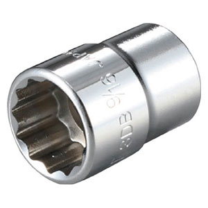 他サイト： TONE 4DB-16 ソケット(12角)インチサイズ 1/2インチ 差込角12.7mm[4DB16] 返品種別Bの商品画像