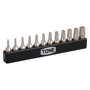 他サイト： TONE BTTH12S T型トルクスビットセット(いじり防止タイプ)[BTTH12S] 返品種別Bの商品画像