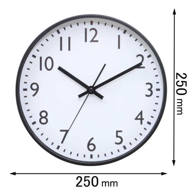 他サイト： 不二貿易 静音式掛時計シンプル 25  BK 37858(フジボウエキ)[37858フジボウエキ] 返品種別Aの商品画像
