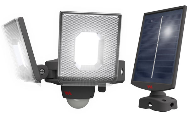 他サイト： ムサシ S-240L スライド型LEDソーラーセンサーライトmusashi[S240L] 返品種別Aの商品画像