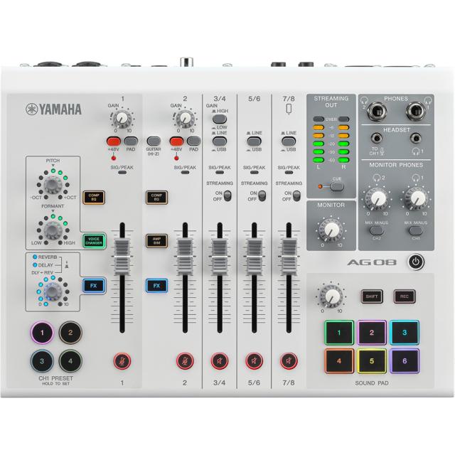 他サイト： ヤマハ AG08-W ライブストリーミングミキサー(ホワイト)YAMAHA[AG08W] 返品種別Aの商品画像