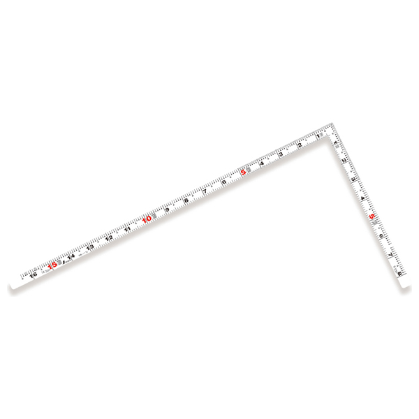 他サイト： シンワ測定 11176 曲尺平ぴた ホワイト 1尺6寸 表裏同目[11176シンワ] 返品種別Bの商品画像