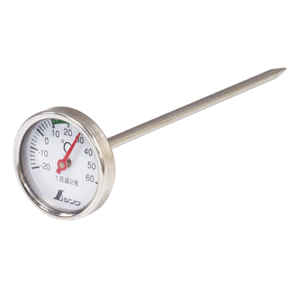 他サイト： シンワ測定 72610 温度計 V-2 丸T字型 -20〜60°C φ3.5×13cm 育苗用[72610シンワ] 返品種別Bの商品画像