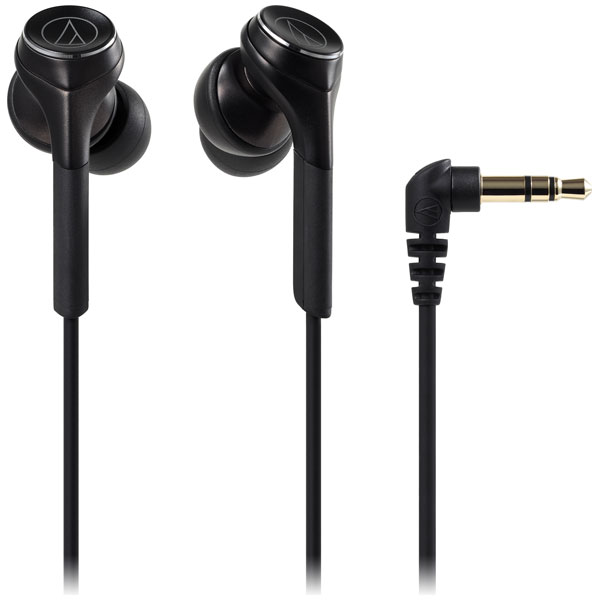 他サイト： オーディオテクニカ ハイレゾ対応 ダイナミック密閉型カナルイヤホン(ブラック) audio-technica SOLID BASの商品画像