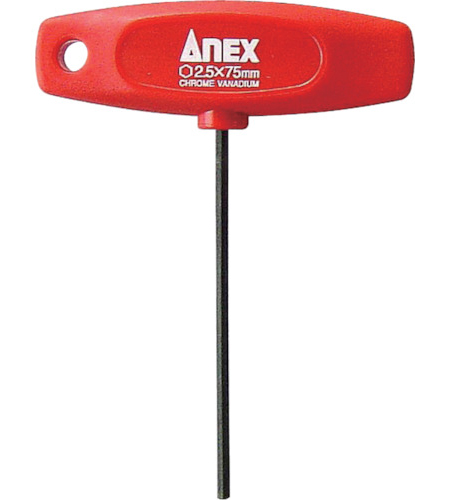 他サイト： アネックス(ANEX) 3200-2.5-75 T型六角レンチドライバー(対辺2.5×75)兼古製作所 アネックスツール[320の商品画像