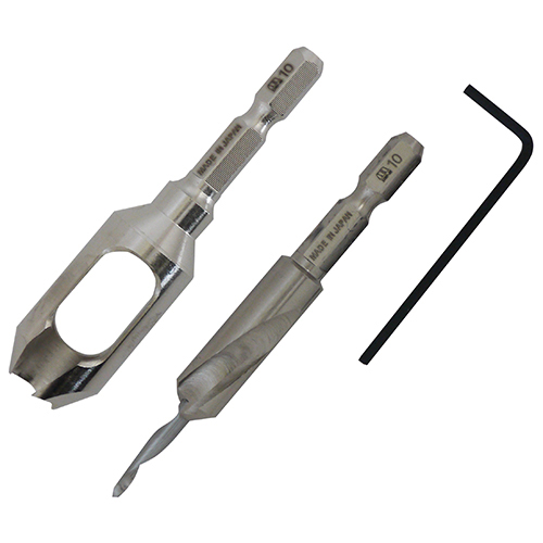 他サイト： スターエム 35X10MMX10MM 皿取錐&埋木錐セット 3.5mm×10mm×10mm[35X10MMX10MMスタエム] の商品画像