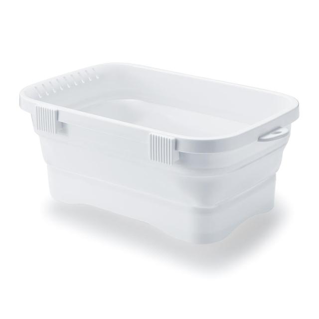 他サイト： 伊勢藤 洗い桶 キッチンソフトタブ ホワイト 6.6L ISETO キッチンシンク 折りたたみ洗い桶 Kitchen soft の商品画像