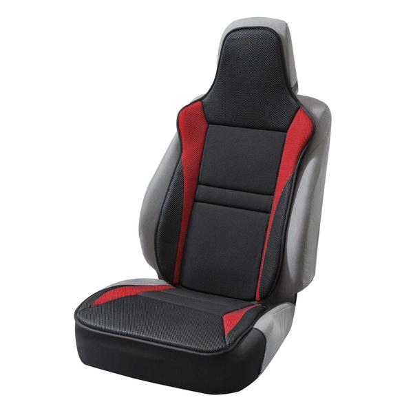 他サイト： BONFORM シートカバー レーシングメッシュ 軽/普通車 前席フリーサイズフロント1枚 レッド ボンフォーム BF No.9の商品画像