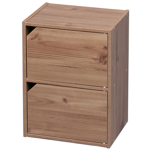 他サイト： アイリスオーヤマ MDB-2Dナチユラル モジュールボックス 扉付(ナチュラル)IRIS[MDB2Dナチユラル] 返品種別Aの商品画像