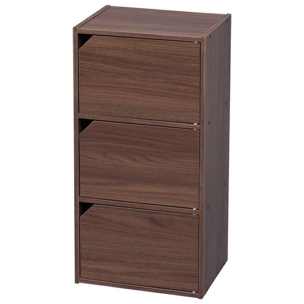 他サイト： アイリスオーヤマ MDB-3D(ウォールナット) モジュールボックス 扉付(ウォールナット)IRIS[MDB3Dウオルナツト] の商品画像