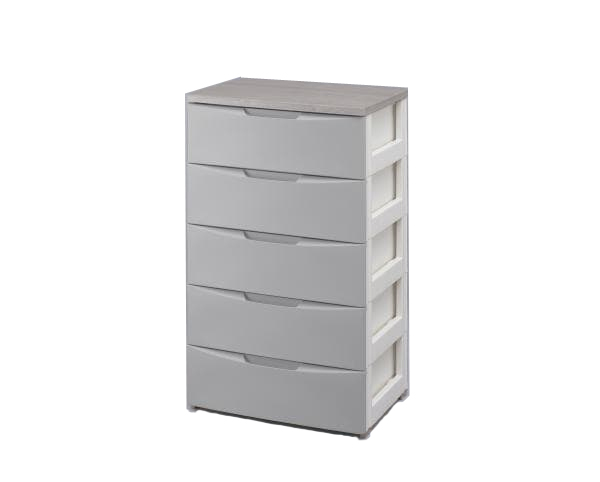 他サイト： アイリスオーヤマ DW-555グレ- デザインウッドトップチェスト(グレー)IRIS[DW555グレ] 返品種別Aの商品画像