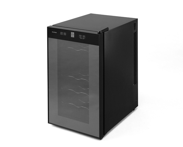 他サイト： アイリスオーヤマ IWC-P182A-B ワインセラー (18本収納)【右開き】 ブラックIRIS[IWCP182AB] 返品種の商品画像