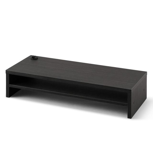 他サイト： アイリスオーヤマ モニター台 棚板付き W590(ブラックオーク) LUCA|IRIS OHYAMA MNS-590T-BOブラの商品画像