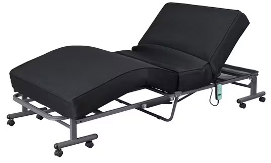 他サイト： アイリスオーヤマ OTB-PDNブラツク 折りたたみ電動リクライニングベッド(ブラック)IRIS[OTBPDNブラツク] 返品種の商品画像