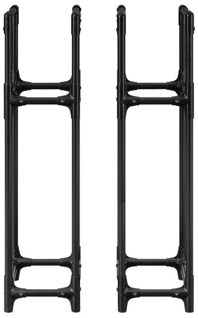 他サイト： アイリスオーヤマ 省スペースタイヤラック 普通車用 幅472×奥行307×高さ1215mm(ブラック)  STH-472ブラツクの商品画像