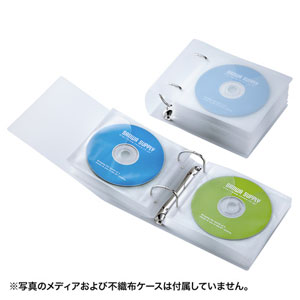 他サイト： サンワサプライ FCD-RG36CLN CD・DVDリング式ファイルケース(36枚収納・クリア)[FCDRG36CLN] 返品種の商品画像