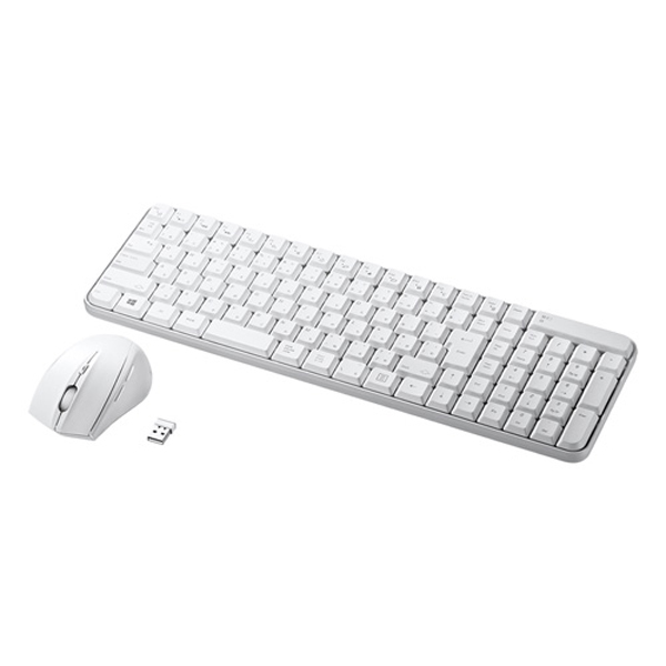 他サイト： サンワサプライ SKB-WL25SETW マウス付きワイヤレスキーボード(ホワイト)[SKBWL25SETW] 返品種別Aの商品画像
