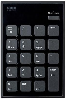 他サイト： サンワサプライ NT-BT23BK 静音Bluetoothテンキー[NTBT23BK] 返品種別Aの商品画像