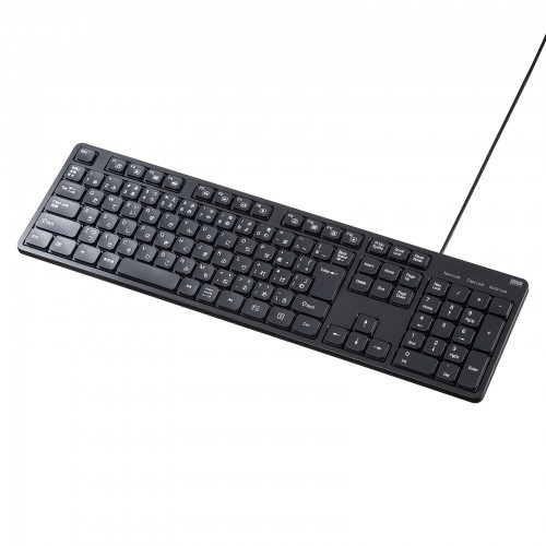 他サイト： サンワサプライ SKB-SL37BK 静音キーボード(有線・テンキーあり)[SKBSL37BK] 返品種別Aの商品画像