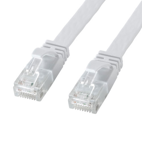 他サイト： サンワサプライ KB-FL6AL-20W カテゴリ6AフラットLANケーブル(ホワイト・20m)[KBFL6AL20W] 返品種の商品画像