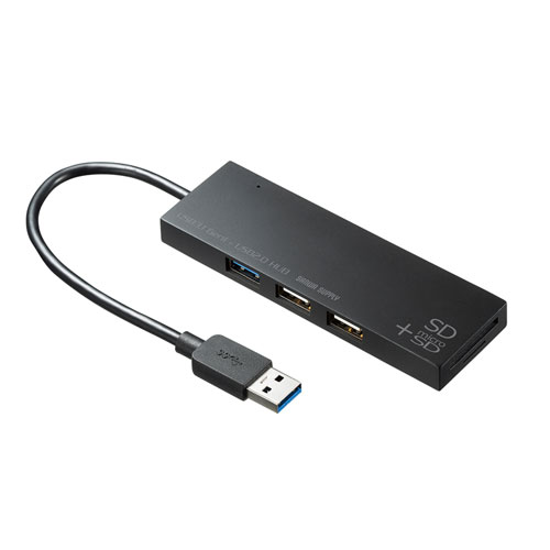 他サイト： サンワサプライ USB-3HC316BKN USB3.1+2.0コンボハブ カードリーダー付き[USB3HC316BKN] 返品の商品画像