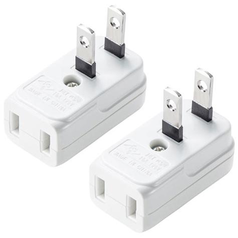 他サイト： サンワサプライ TAP-B55 コンセント用アダプタ 1個口(横型・2個入り)[TAPB55] 返品種別Aの商品画像