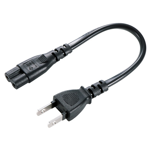 他サイト： サンワサプライ KB-DM2S-02 電源コード(2P・ストレートコネクタ・0.2m)[KBDM2S02] 返品種別Aの商品画像
