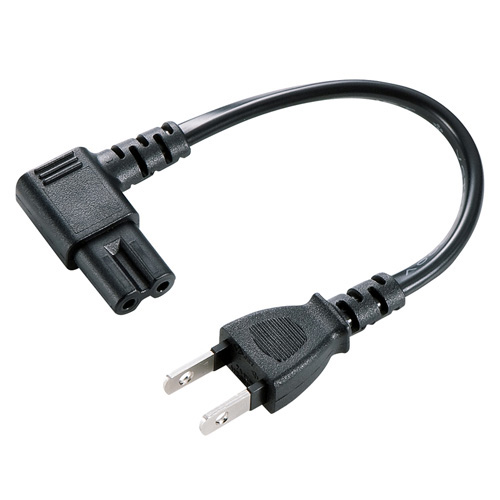 他サイト： サンワサプライ KB-DM2L-02 電源コード(2P・L型コネクタ・0.2m)[KBDM2L02] 返品種別Aの商品画像