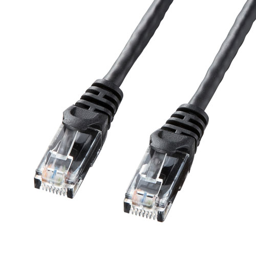 他サイト： サンワサプライ LA-Y6-03BK カテゴリ6対応 スタンダード LANケーブル 3m(ブラック)[LAY603BK] 返品種の商品画像