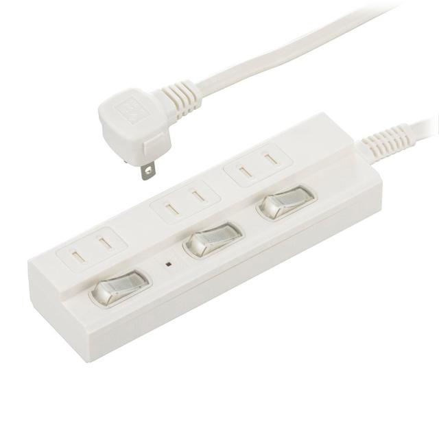 他サイト： オーム HS-TPK31W-22 節電タップ 雷ガード(3個口・1m)OHM[HSTPK31W22] 返品種別Aの商品画像