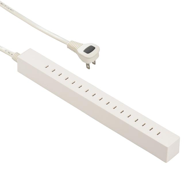 他サイト： オーム HS-T8515L-W 差し込み自由なスリムタップ 8.5個口 1.5mOHM[HST8515LW] 返品種別Aの商品画像