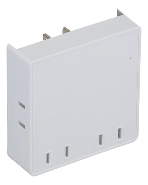 他サイト： オーム HS-AK4PBT-W スクエア電源タップ 雷ガード(4個口)OHM[HSAK4PBTW] 返品種別Aの商品画像