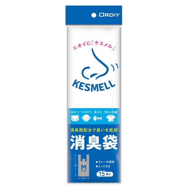 他サイト： オルディ KS-SHGYMT-15(オルデイ) KESMELL消臭袋Mグレー半透明15P[KSSHGYMT15オルデイ] 返品種の商品画像
