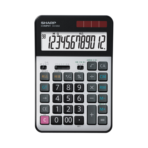 他サイト： シャープ CS-S952X 卓上電卓 12桁(プロフェッショナル実務電卓)[CSS952X] 返品種別Aの商品画像