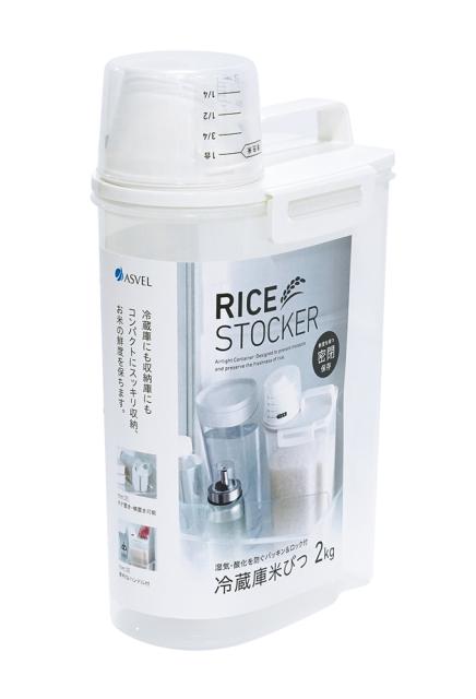 他サイト： アスベル ミツペイコメビツ2KGパツキンツキ 密閉米びつ2kgパッキン付ASVEL[ミツペイコメビツ2KGパツキンツキ] 返品種の商品画像