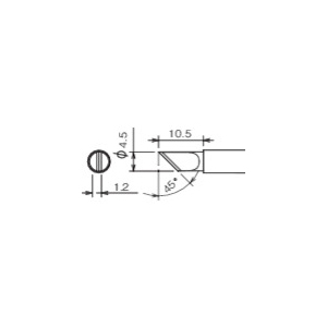 他サイト： 太洋電機産業 RX-80HRT-4.5K 替こて先 4.5Kグット(goot)はんだこてコテ先[RX80HRT45K] 返品種別の商品画像