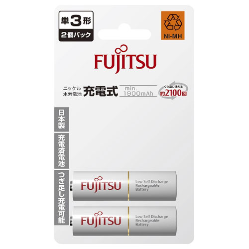 他サイト： FDK HR-3UTC(2B) ニッケル水素電池 単3形(2本入)富士通 FUJITSU FDK スタンダードタイプ[HR3UTの商品画像