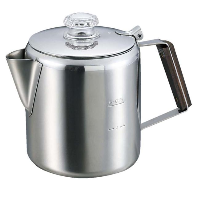 他サイト： キャプテンスタッグ M-1224 18-8ステンレス製パーコレーター6カップ[M1224キヤプテンスタツグ] 返品種別Aの商品画像