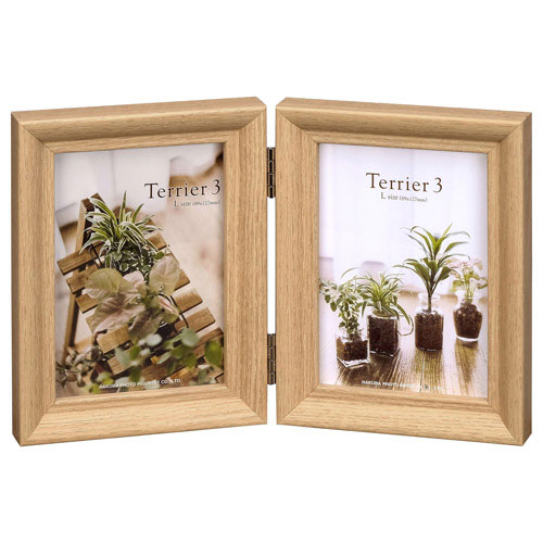 他サイト： ハクバ FWTR3-NTL2T フォトフレーム テリア3 Lサイズ 2面 タテ (ナチュラル)[FWTR3NTL2T] 返品種別の商品画像